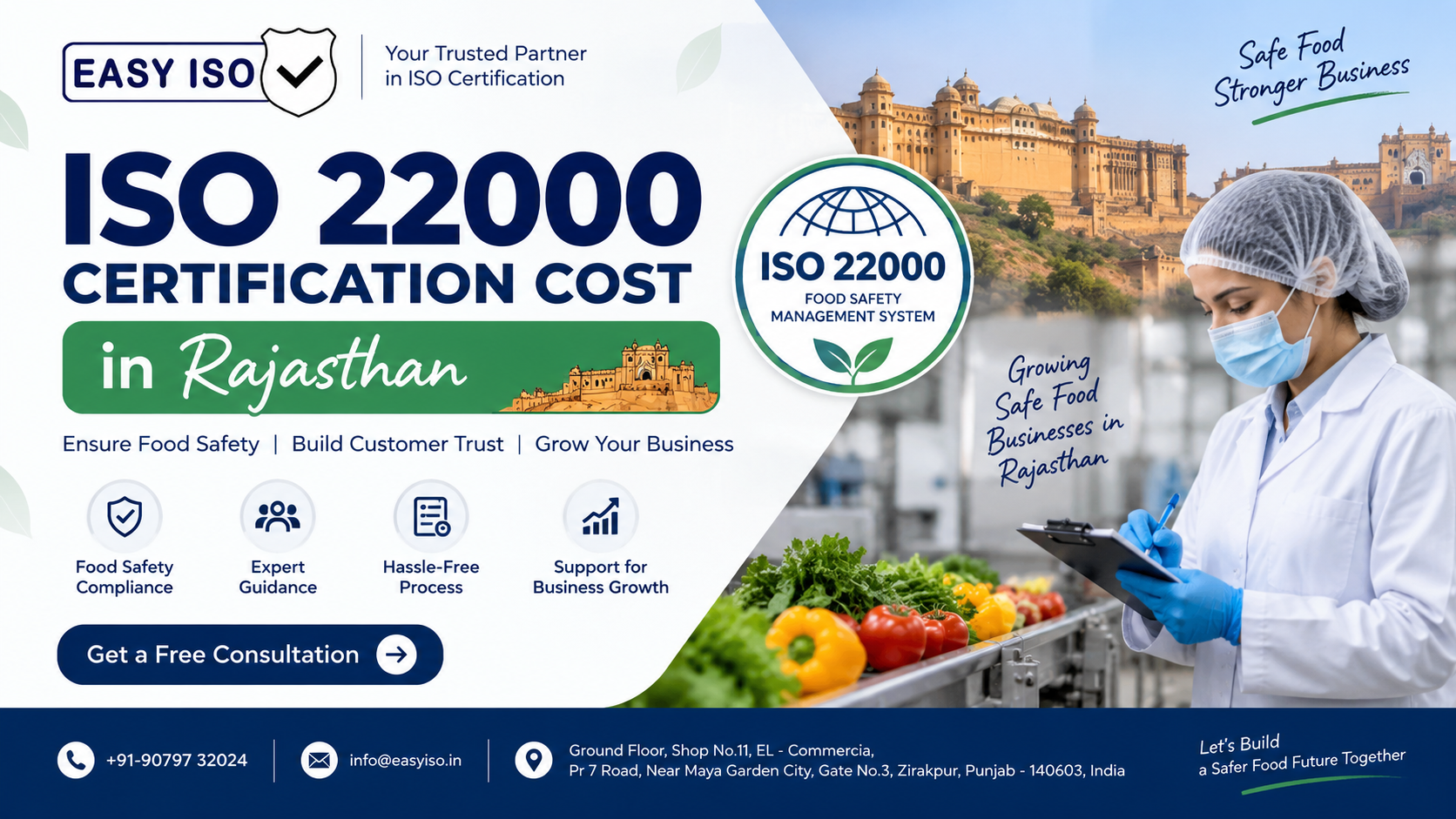 ISO 22000 Certification Cost in Rajasthan